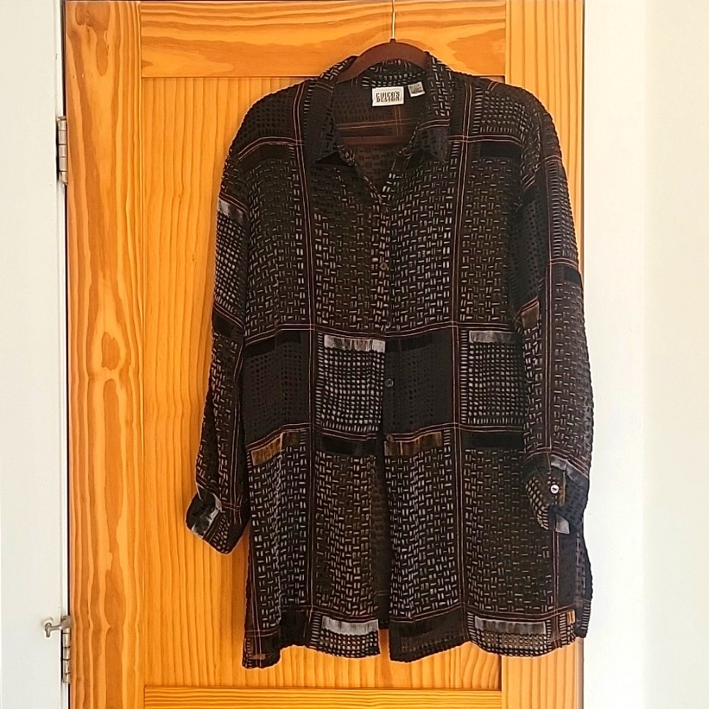 Chicos sheer long blouse